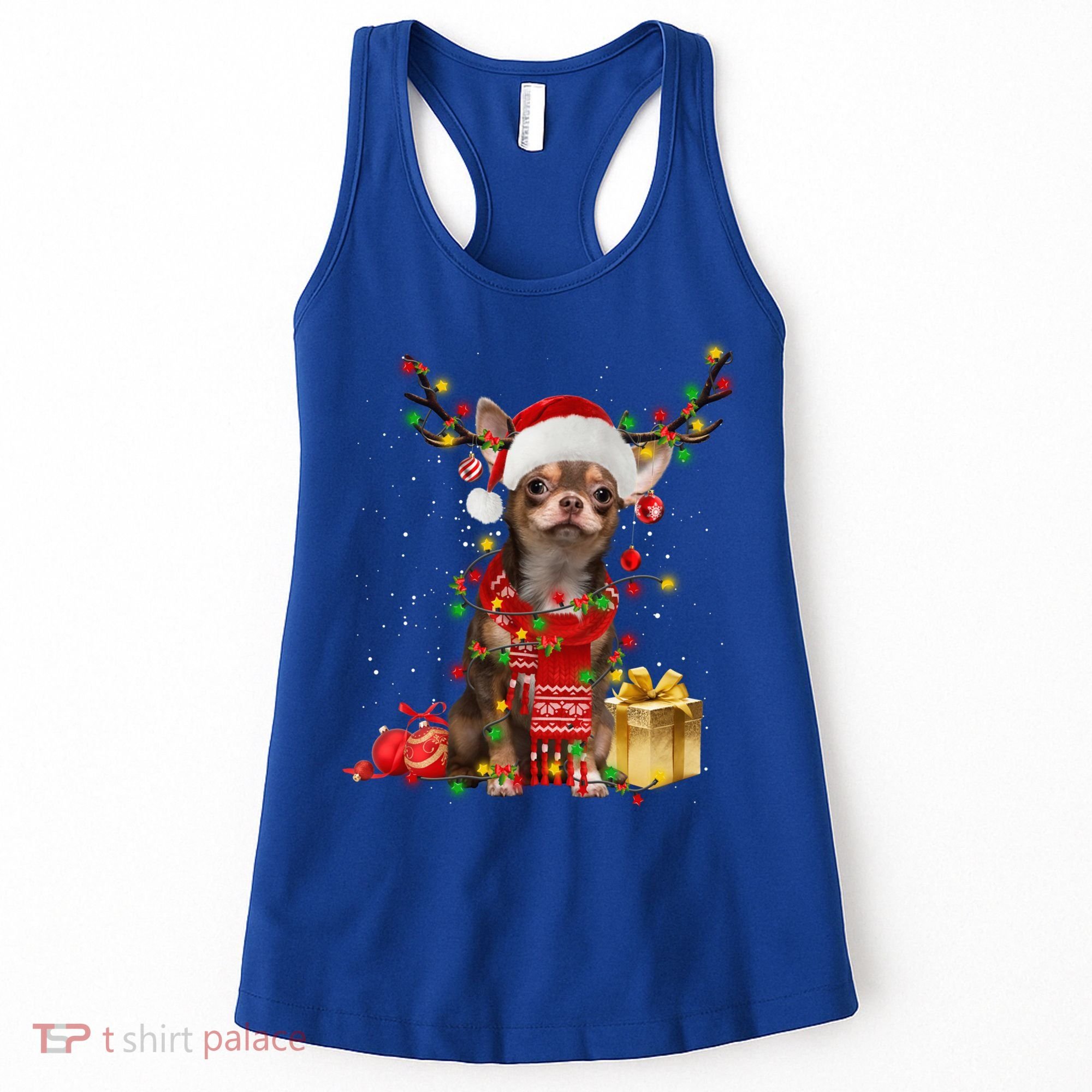 Chihuahua Christmas Tree Ornats Dog Lovers Chihuahua Xmas Gift Women's Tank Top