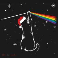 Christmas Cat The Dark Side Of The Moon Funny Lover Xmas Sweatshirt thumb 3