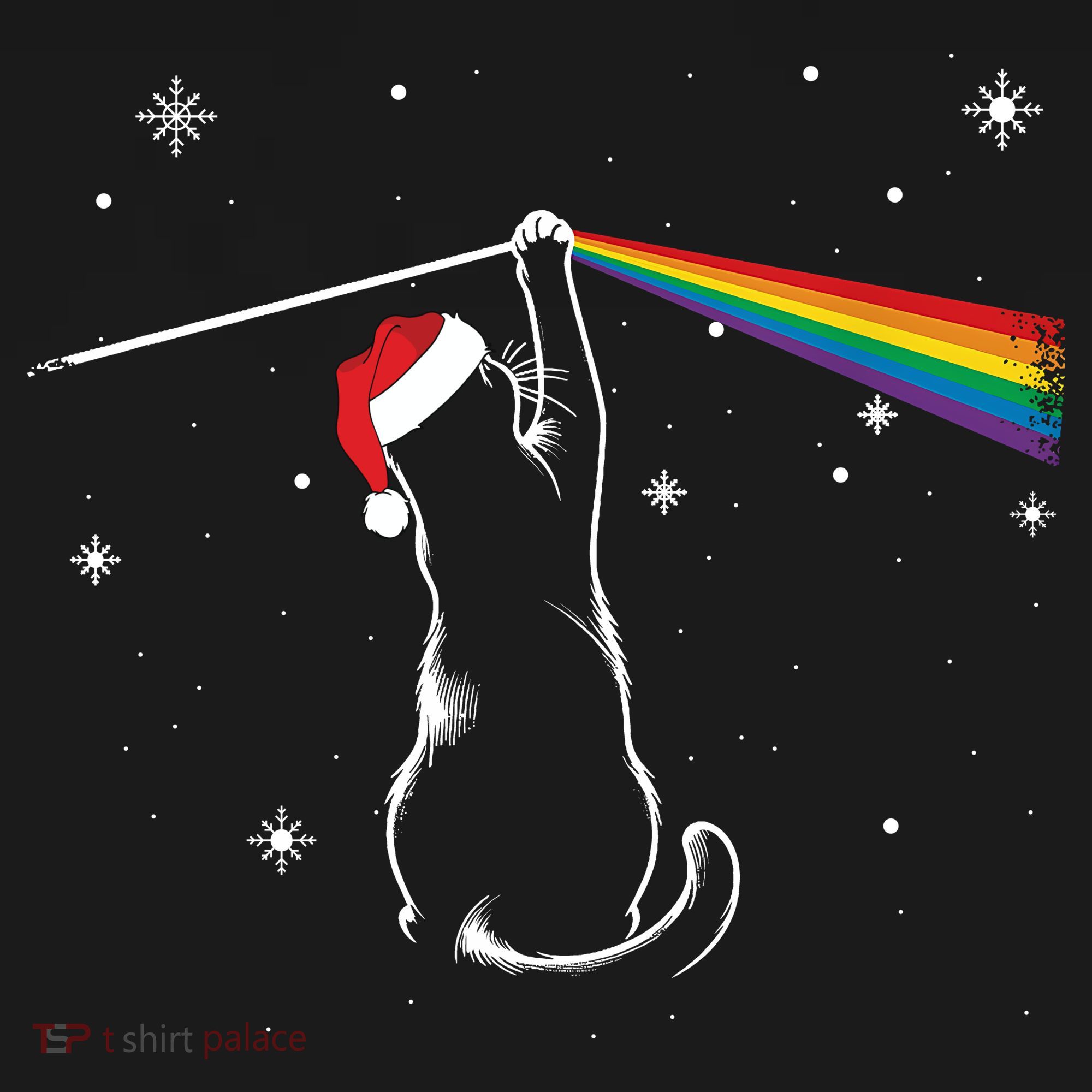Christmas Cat The Dark Side Of The Moon Funny Lover Xmas Women's Tank Top