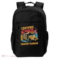 Certified Chaos Transport Technician Funny School Bus Backpack thumb 0