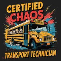 Certified Chaos Transport Technician Funny School Bus Beanie thumb 2