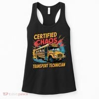 Certified Chaos Transport Technician Funny School Bus Women's Tank Top thumb 0