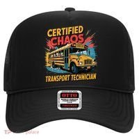 Certified Chaos Transport Technician Funny School Bus Hat thumb 0