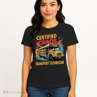 Certified Chaos Transport Technician Funny School Bus Women's T-Shirt thumb 4