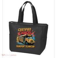 Certified Chaos Transport Technician Funny School Bus Tote Bag thumb 3