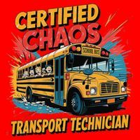 Certified Chaos Transport Technician Funny School Bus Santa Hat thumb 1