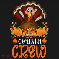 Cousin Crew Turkey Cute Family Thanksgiving Pajamas Matching Long Sleeve Shirt thumb 2