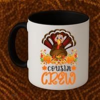 Cousin Crew Turkey Cute Family Thanksgiving Pajamas Matching Coffee Mug thumb 2