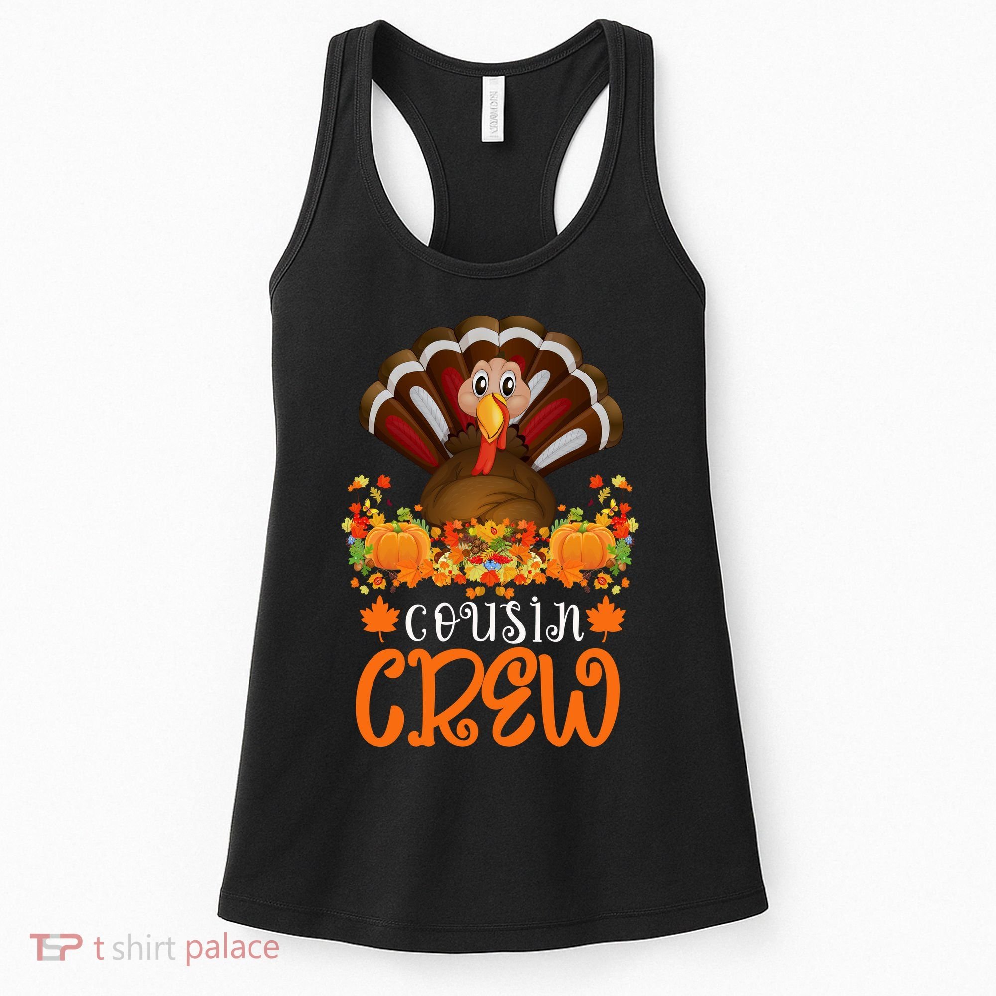 Cousin Crew Turkey Cute Family Thanksgiving Pajamas Matching Women's Tank Top