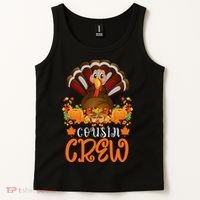 Cousin Crew Turkey Cute Family Thanksgiving Pajamas Matching Tank Top thumb 2