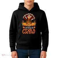 Cousin Crew Turkey Cute Family Thanksgiving Pajamas Matching Kids Hoodie thumb 4