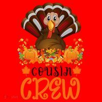 Cousin Crew Turkey Cute Family Thanksgiving Pajamas Matching Santa Hat thumb 1