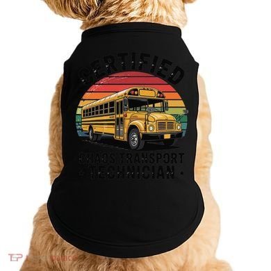 Certified Chaos Transport Technician Funny Driver School Doggie Tank