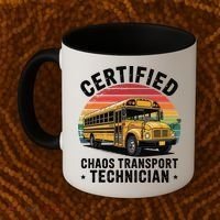 Certified Chaos Transport Technician Funny Driver School Coffee Mug thumb 2