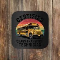 Certified Chaos Transport Technician Funny Driver School Coaster thumb 0