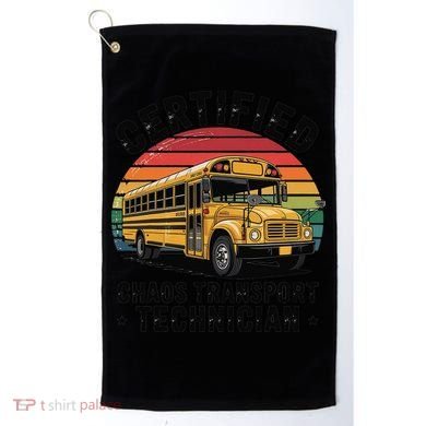 Certified Chaos Transport Technician Funny Driver School Golf Towel