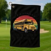 Certified Chaos Transport Technician Funny Driver School Golf Towel thumb 1