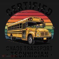Certified Chaos Transport Technician Funny Driver School Kids Sweatshirt thumb 2