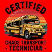 Certified Chaos Transport Technician Funny Driver School Santa Hat thumb 1