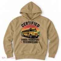 Certified Chaos Transport Technician Funny Driver School Hoodie thumb 0