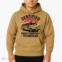 Certified Chaos Transport Technician Funny Driver School Hoodie thumb 2