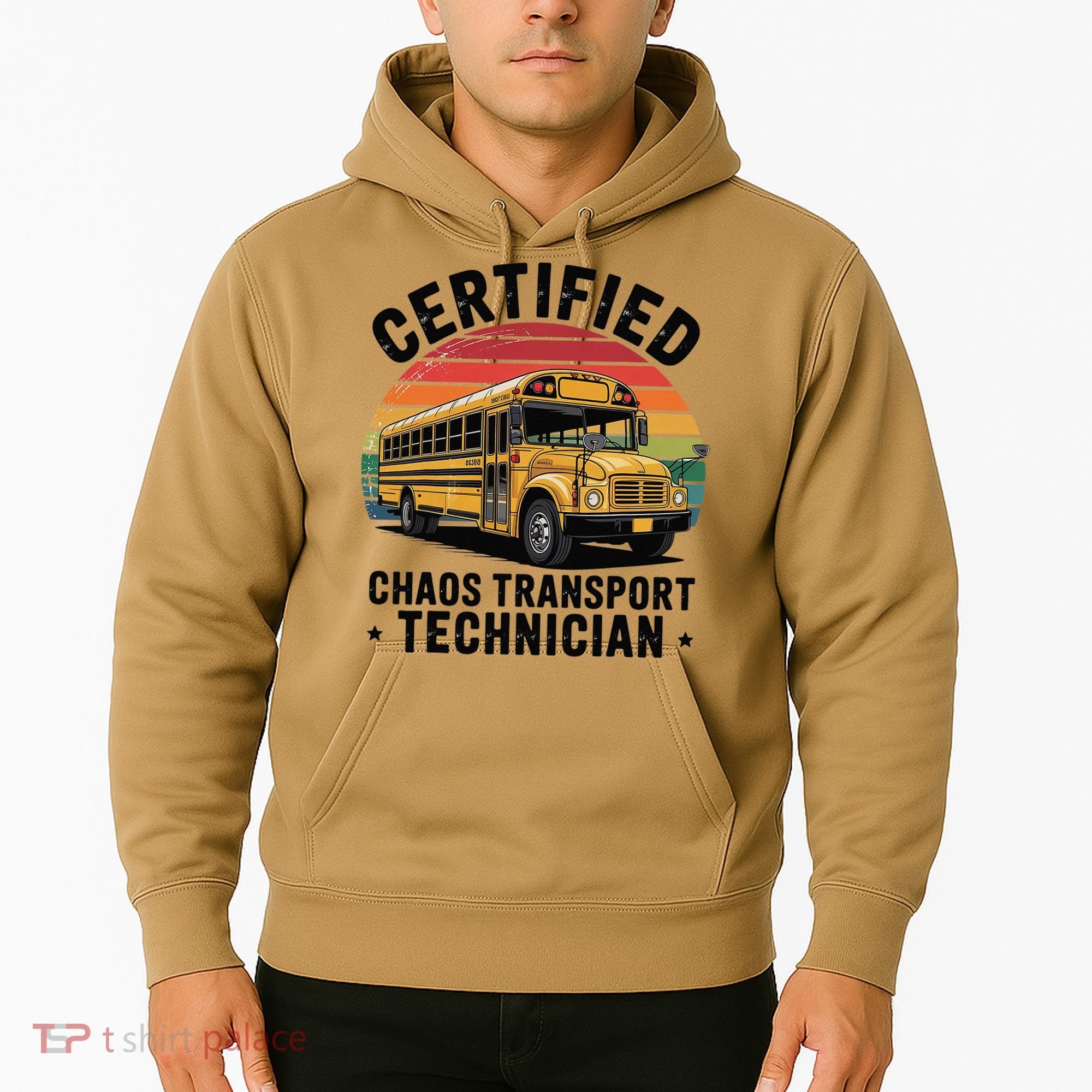 Certified Chaos Transport Technician Funny Driver School Hoodie