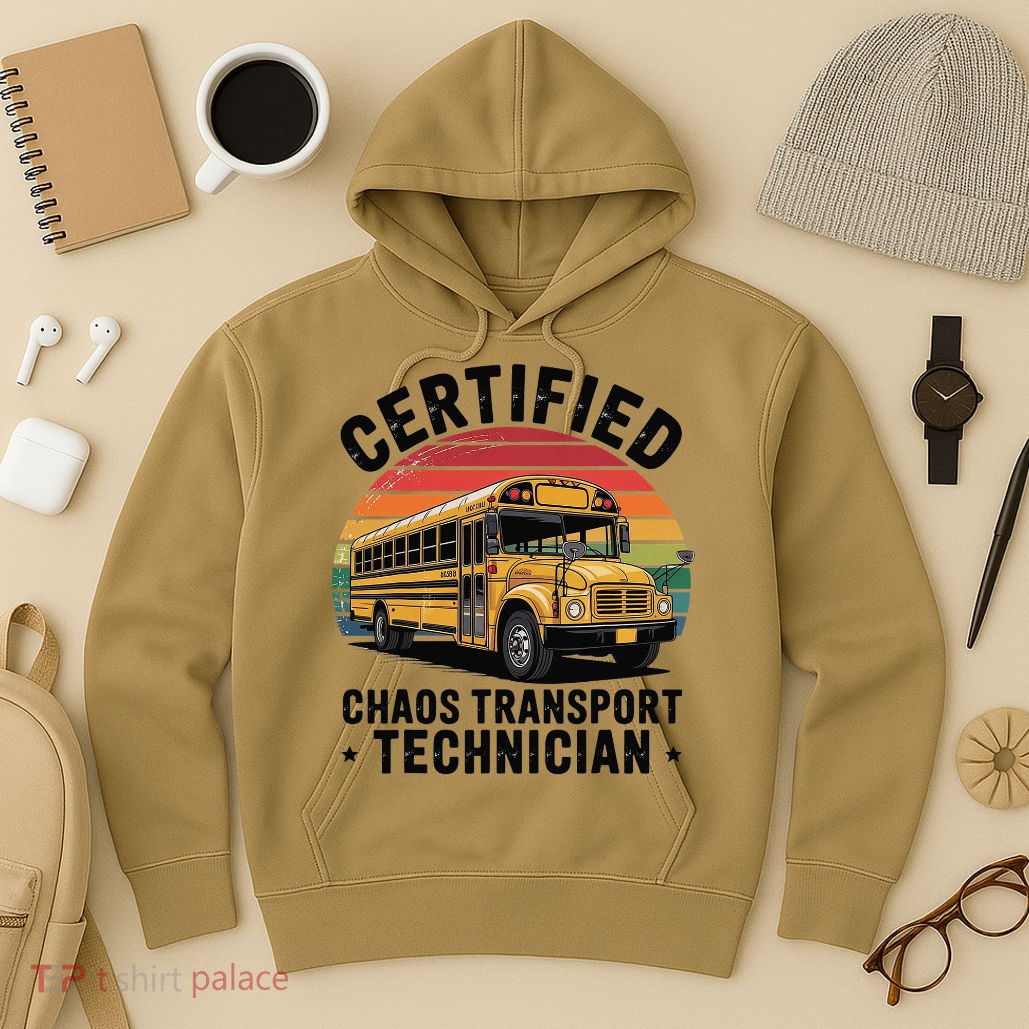 Certified Chaos Transport Technician Funny Driver School Hoodie