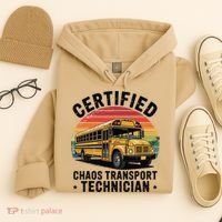Certified Chaos Transport Technician Funny Driver School Hoodie thumb 4