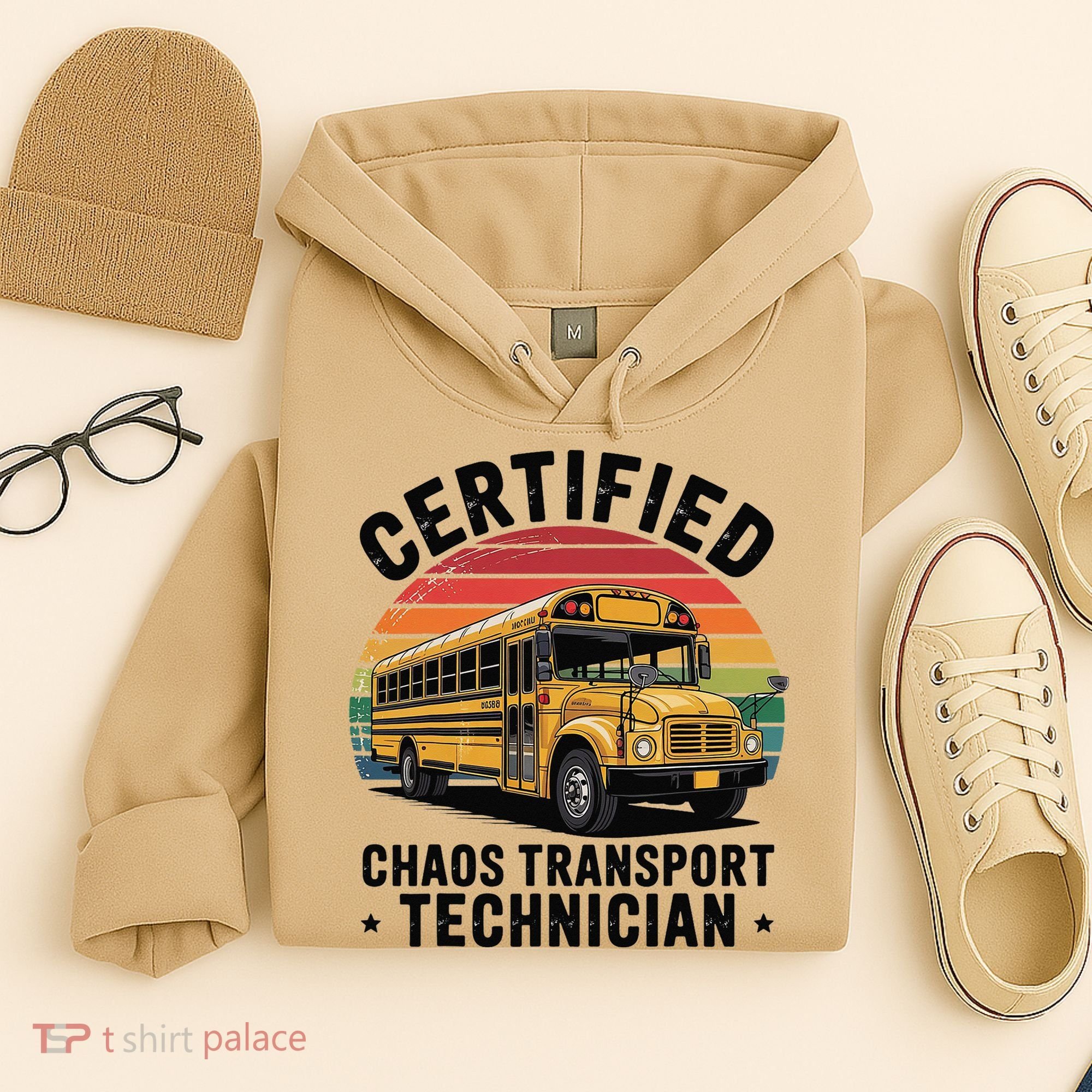 Certified Chaos Transport Technician Funny Driver School Hoodie