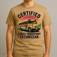 Certified Chaos Transport Technician Funny Driver School T-Shirt thumb 3