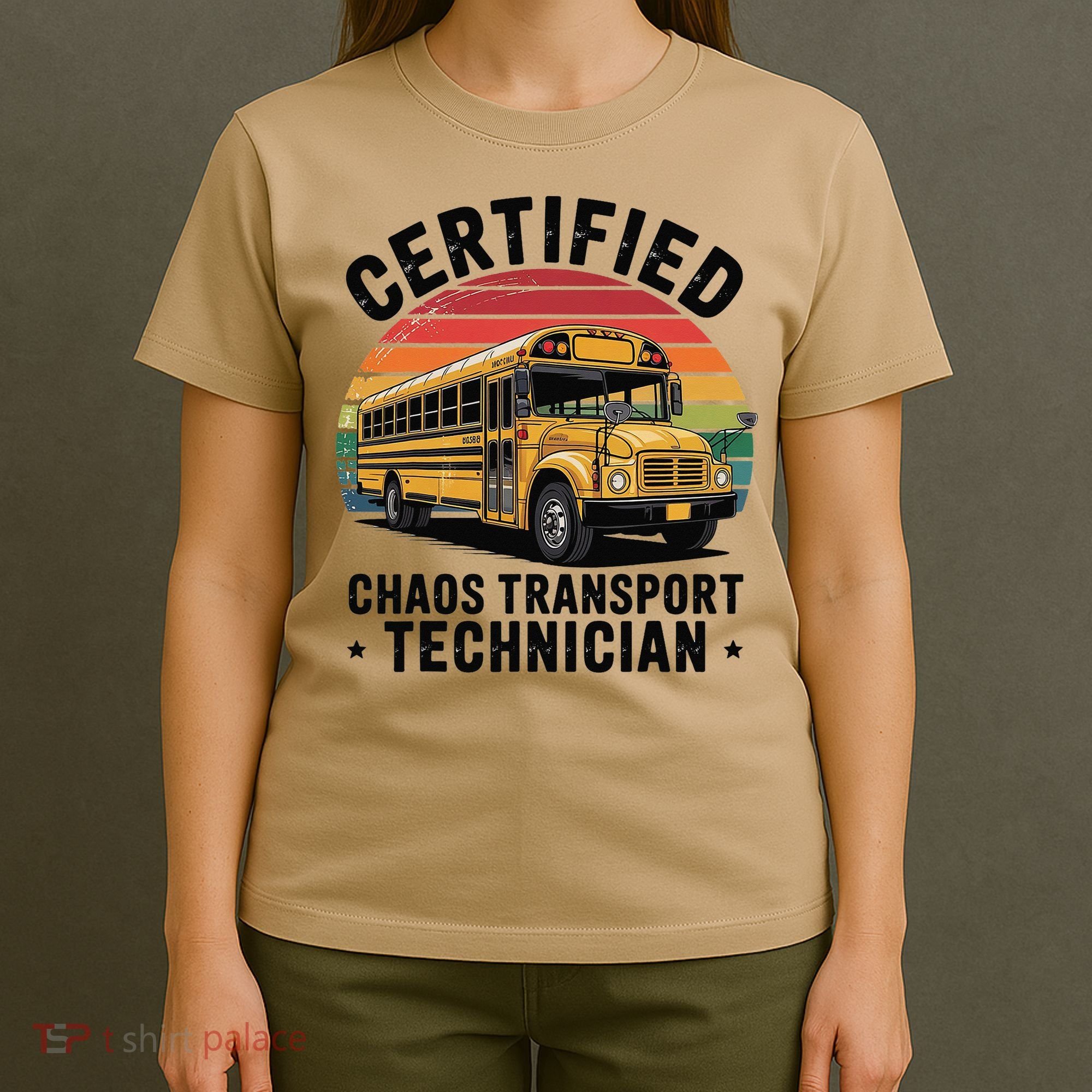 Certified Chaos Transport Technician Funny Driver School T-Shirt