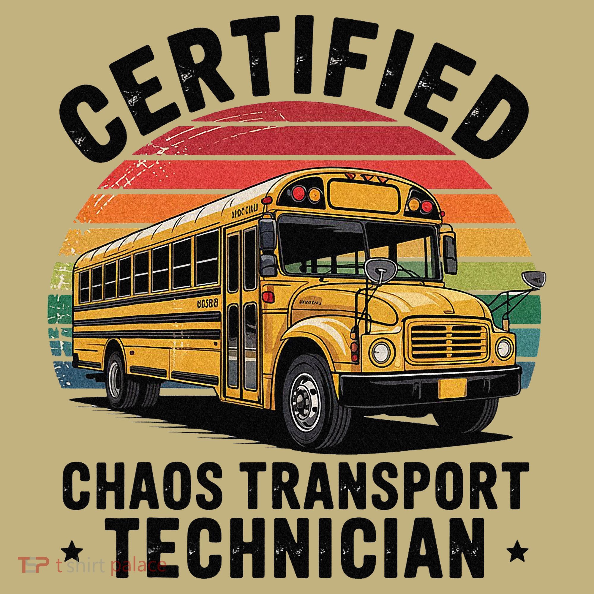 Certified Chaos Transport Technician Funny Driver School Mousepad