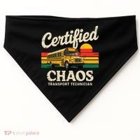Certified Chaos Transport Technician Funny Driver School USA-Made Doggie Bandana thumb 0