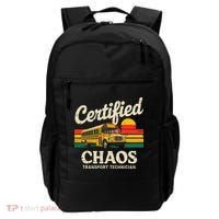Certified Chaos Transport Technician Funny Driver School Backpack thumb 0