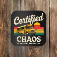 Certified Chaos Transport Technician Funny Driver School Coaster thumb 0