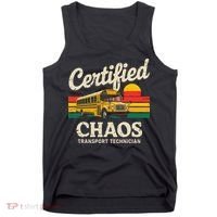 Certified Chaos Transport Technician Funny Driver School Tank Top thumb 0