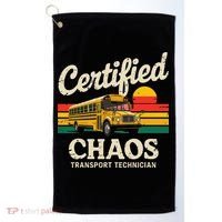 Certified Chaos Transport Technician Funny Driver School Golf Towel thumb 0