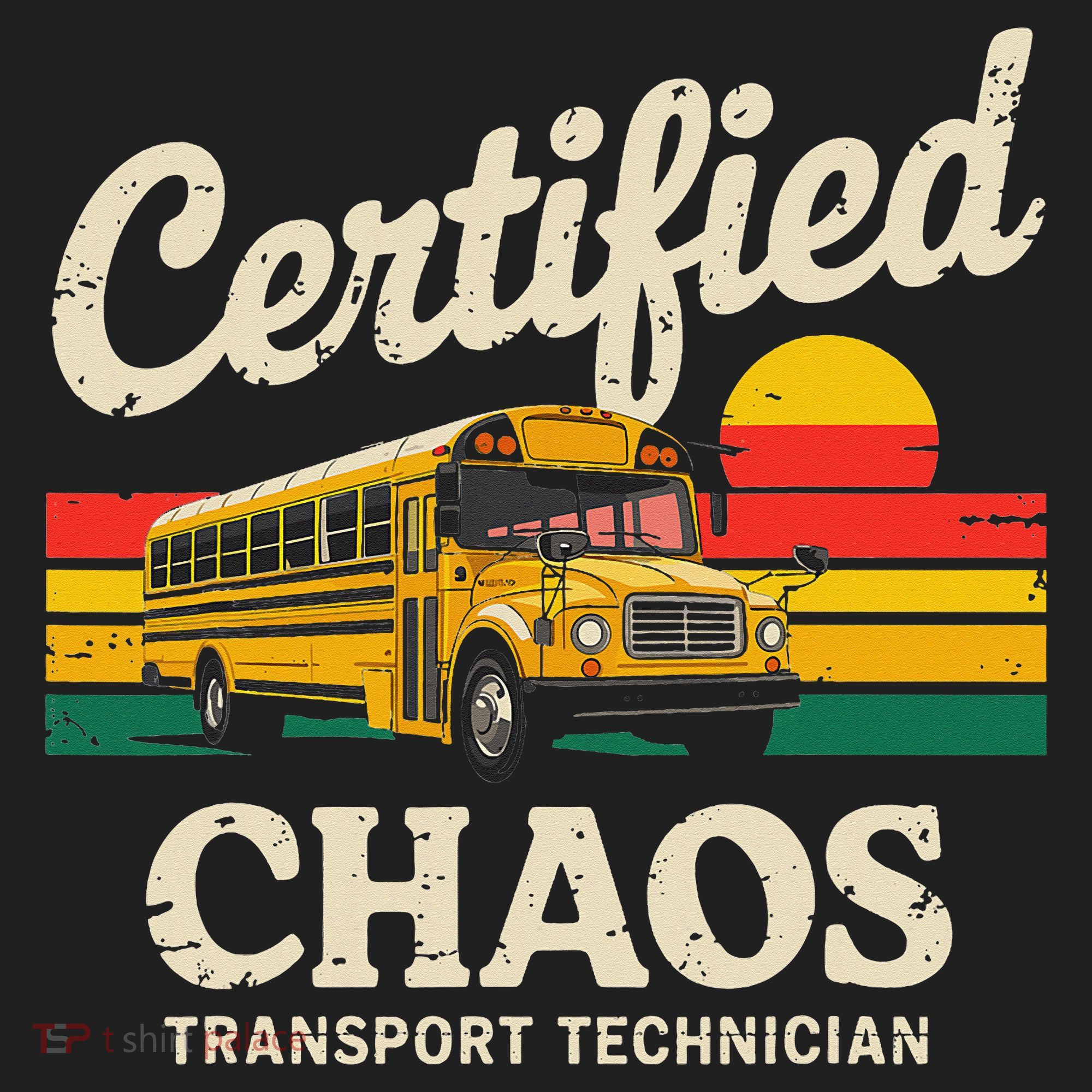 Certified Chaos Transport Technician Funny Driver School Golf Towel