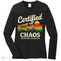 Certified Chaos Transport Technician Funny Driver School Women's Long Sleeve Shirt thumb 0