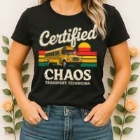 Certified Chaos Transport Technician Funny Driver School Women's T-Shirt thumb 2