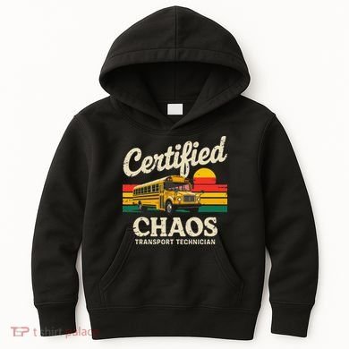 Certified Chaos Transport Technician Funny Driver School Kids Hoodie