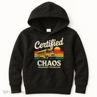 Certified Chaos Transport Technician Funny Driver School Kids Hoodie thumb 0