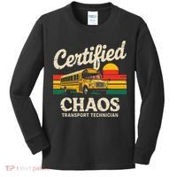 Certified Chaos Transport Technician Funny Driver School Kids Long Sleeve Shirt thumb 0