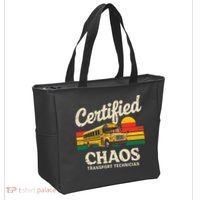 Certified Chaos Transport Technician Funny Driver School Tote Bag thumb 2