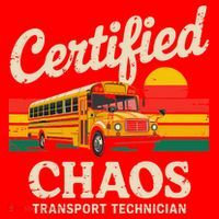 Certified Chaos Transport Technician Funny Driver School Santa Hat thumb 1