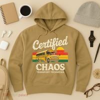 Certified Chaos Transport Technician Funny Driver School Hoodie thumb 3
