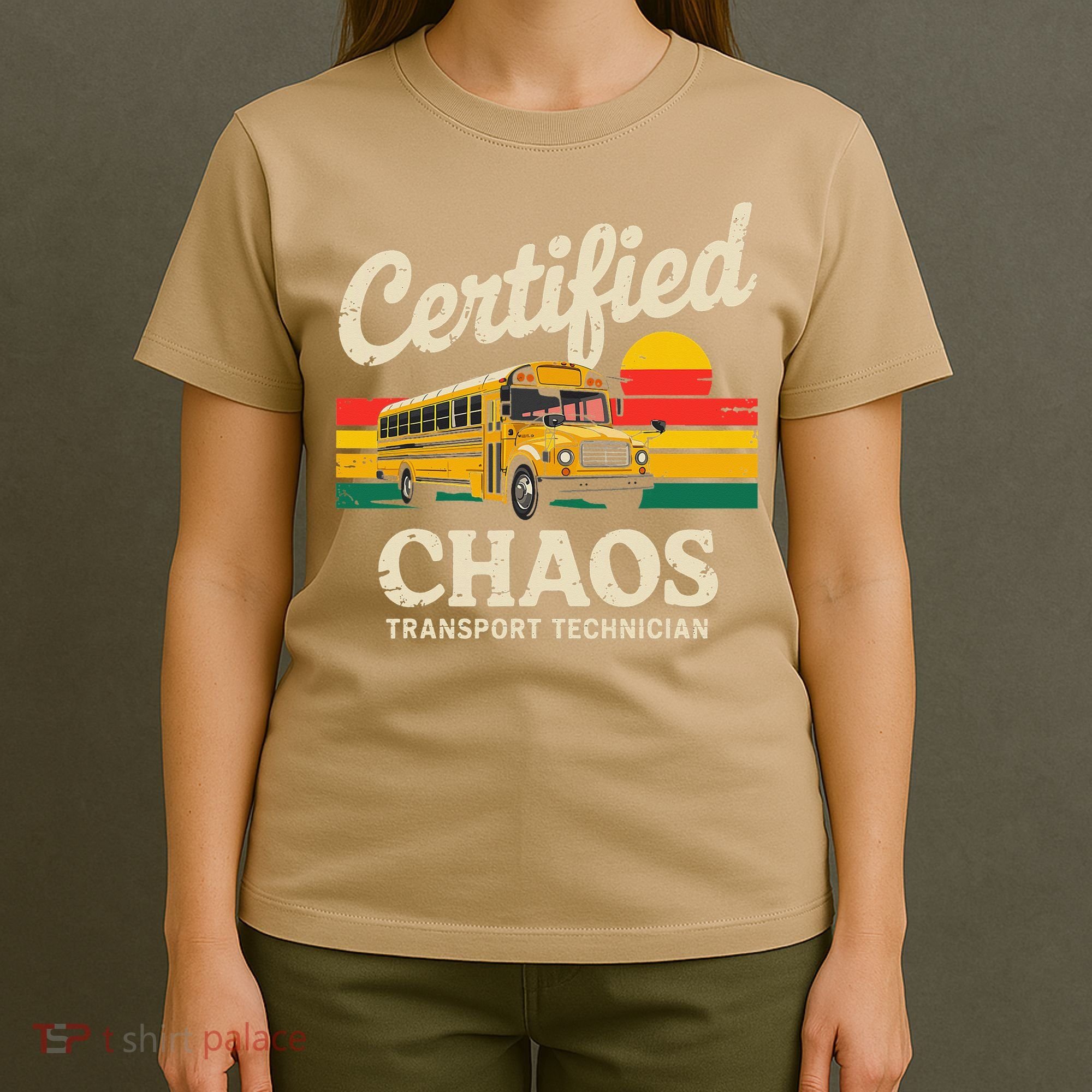 Certified Chaos Transport Technician Funny Driver School T-Shirt