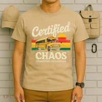 Certified Chaos Transport Technician Funny Driver School T-Shirt thumb 6