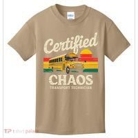 Certified Chaos Transport Technician Funny Driver School Kids T-Shirt thumb 0