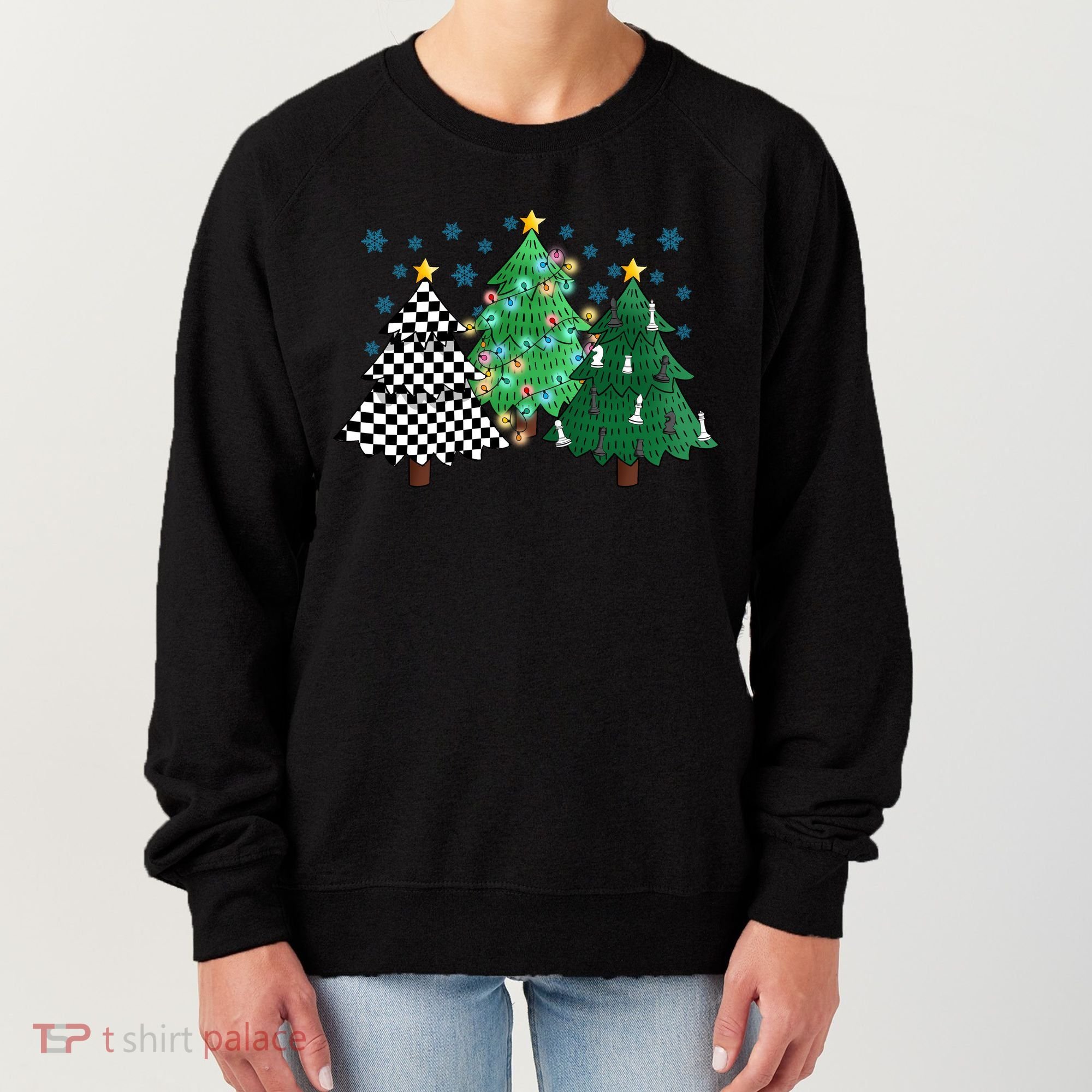 Chess Christmas Tree Funny Xmas Team Sport Gift Women's Sweatshirt